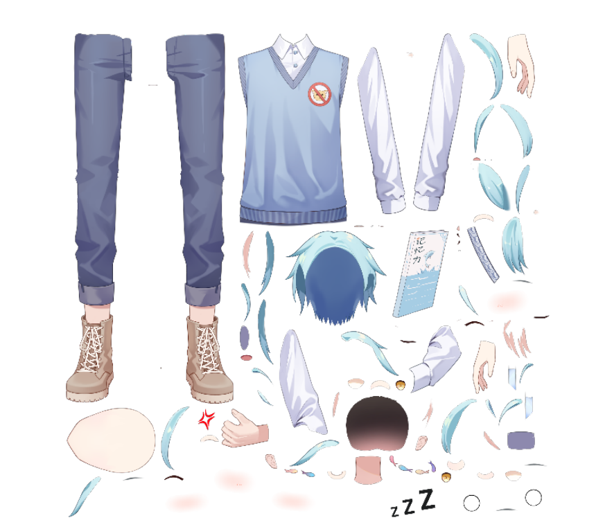 Live2D 图层拆解与素材整理