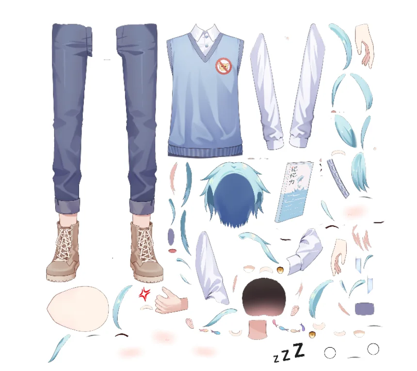 Live2D 图层拆解与素材整理